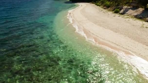 Paesaggio marino con spiaggia tropicale e mare. — Video Stock