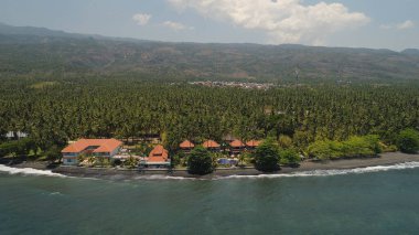 Tropikal plajlı deniz manzarası