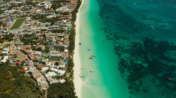 Tropical island with sandy beach, Boracay, Philippines — Stock Photo, Image