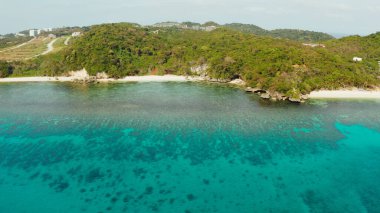 Beah ile birlikte Boracay, Filipinler 'de deniz manzarası.