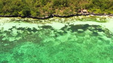 Güzel sahil ve turkuaz deniz. Anda Bohol, Filipinler.