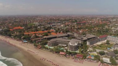 Hava manzaralı plaj, Bali, Kuta.