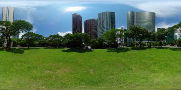 Manila, a capital das Filipinas com arranha-céus. Vista de 360 graus — Vídeo de Stock