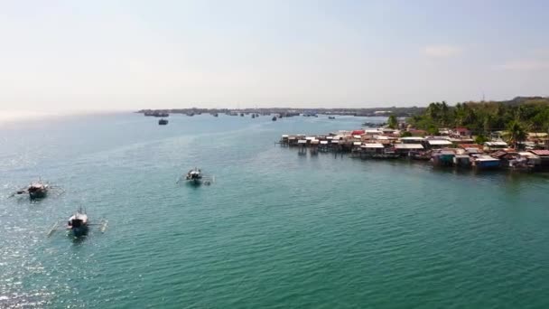 Seaport in Zamboanga city. Mindanao, Philippines. — Stock Video