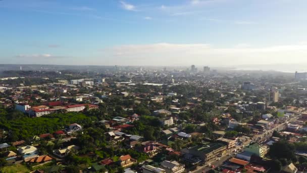 Aerial View of the Davao City. — Stock Video