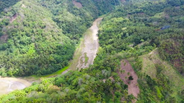 Río entre montañas y selvas. — Vídeos de Stock