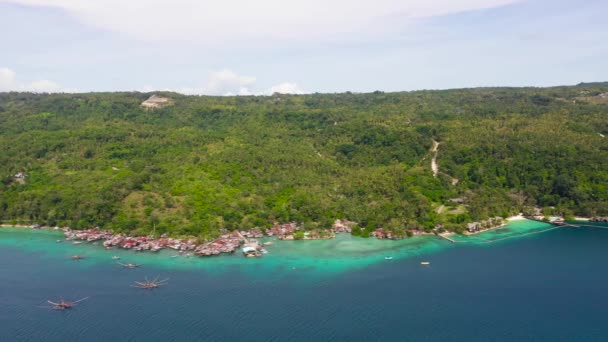 Tropisch eiland Samal. Mindanao, Filipijnen — Stockvideo