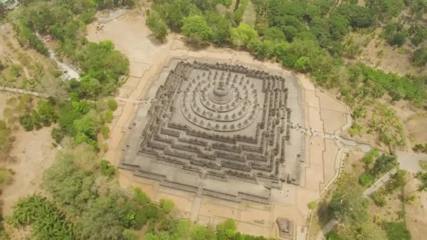 Borobudur buddistiska templet — Stockvideo