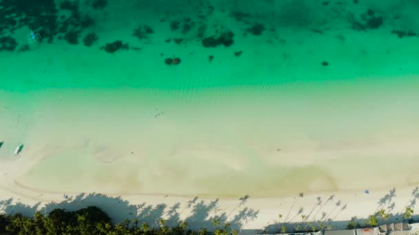 Pantai tropis dan laut biru yang jernih — Stok Video