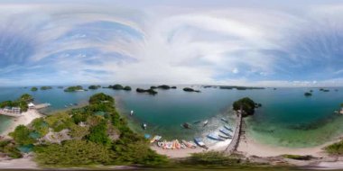 Yüz Adalar Ulusal Parkı VR 360. Pangasinan, Filipinler