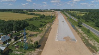 Otoyol inşaatı Hava Görünümü