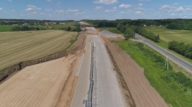 Otoyol inşaatı Hava Görünümü