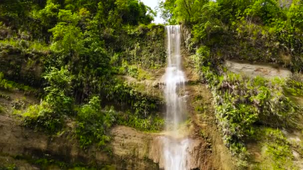 美丽的热带瀑布菲律宾Bohol的Can-umantad Falls. — 图库视频影像