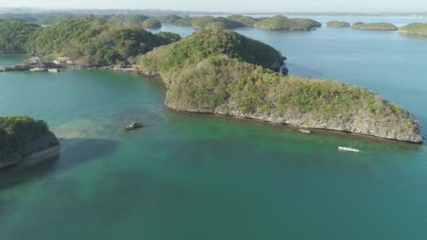 Set of islands in sea. Philippines. — Stock Video