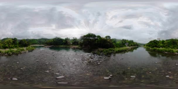 Rive en la selva, Filipinas, Luzón. Vr 360 — Vídeos de Stock