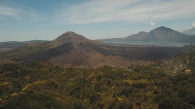 Göl ve volkan Batur, Agung. Bali, Endonezya.