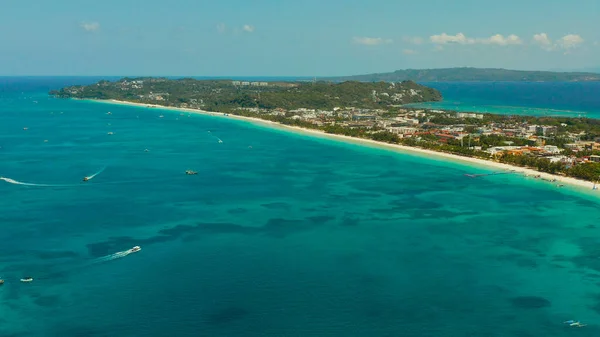 Boracay île avec plage de sable blanc, Philippines — Photo