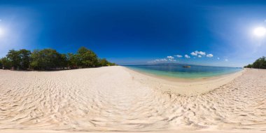 Büyük Santa Cruz Adası. Filipinler, Zamboanga. 360VR Video.