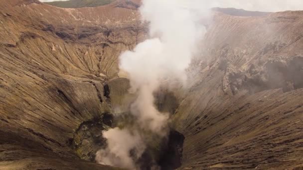 Volcan actif Bromo Mountain of Indonesia, Java occidental. — Video