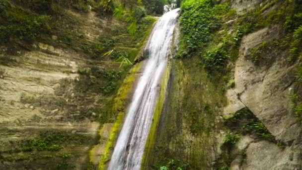 Hermosa cascada tropical Filipinas, Cebú — Vídeo de stock