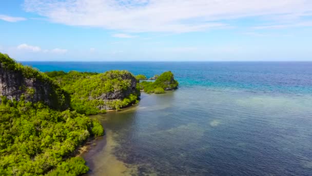Paesaggio tropicale, mare e montagne con giungla. Bohol, Filippine — Video Stock