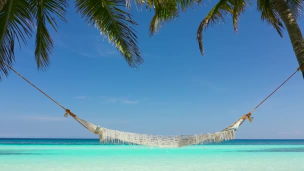 Zandstrand en tropische zee. Panglao eiland, Filippijnen. — Stockvideo