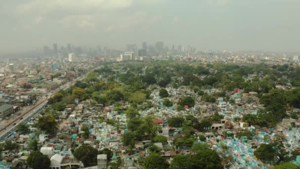 Manila, la capital de Filipinas vista aérea. — Vídeo de stock