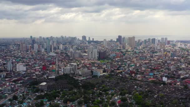 La ciudad de Manila, la capital de Filipinas. — Vídeos de Stock