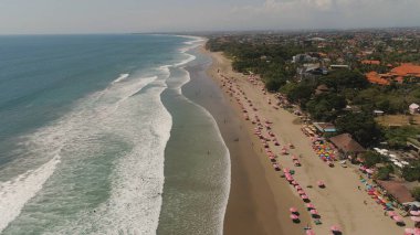Hava manzaralı plaj, Bali, Kuta.