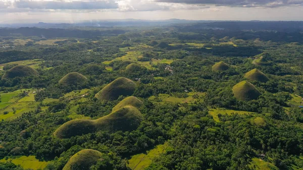 Çikolata tepeleri. Bohol Filipinleri.. — Stok fotoğraf