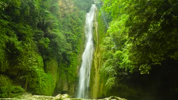 Bela cachoeira tropical Filipinas, Cebu — Vídeo de Stock