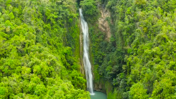 Bela cachoeira tropical Filipinas, Cebu — Vídeo de Stock