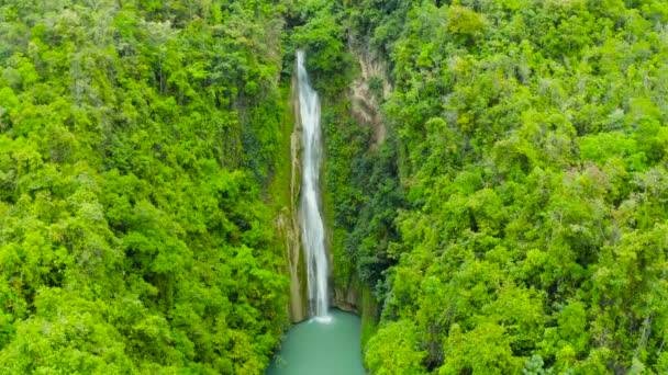 Bela cachoeira tropical Filipinas, Cebu — Vídeo de Stock