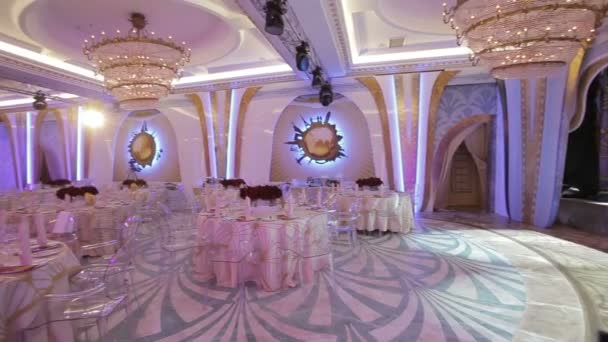 Wedding banquet hall — Stock Video