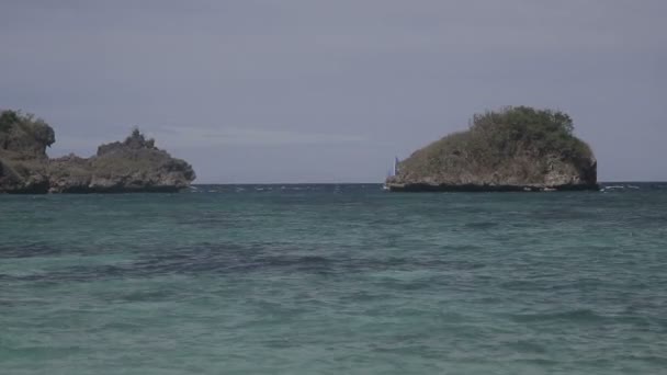 帆船在海面上漂浮 — 图库视频影像