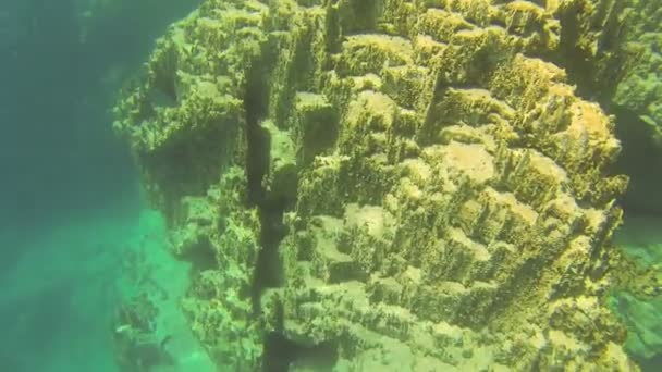 Rocas submarinas en el fondo de los lagos — Vídeos de Stock