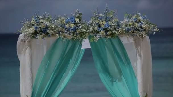 CERIMONIA DI MATRIMONIO SPIAGGIA — Video Stock