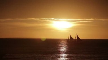 Günbatımı Boracay Adası