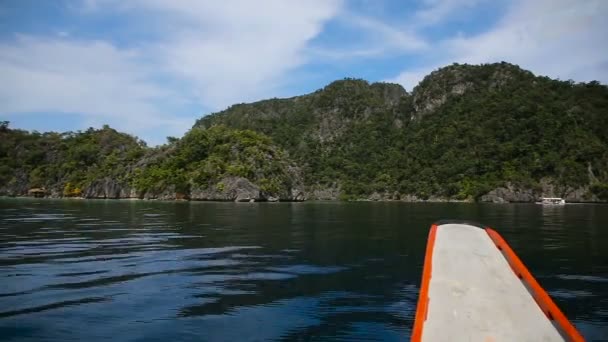 Magnífica laguna en Palawan, Filipinas . — Vídeo de stock