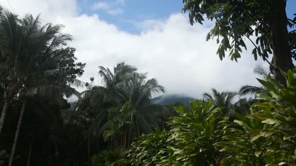 Landscape of mountains and sky.Camiguin island. — Stock Video