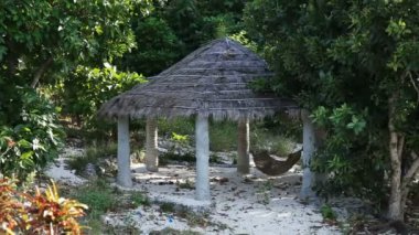 Rahatlamak için hamak ile kapalı Teras