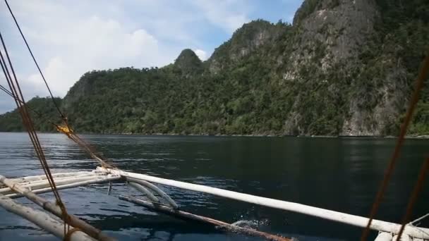 Magnífica laguna en Palawan, Filipinas . — Vídeos de Stock
