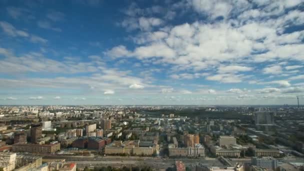Luchtfoto van de stad Moskou — Stockvideo