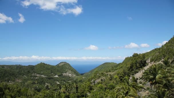 Vue panoramique sur les montagnes de la jungle aux Philippines — Video