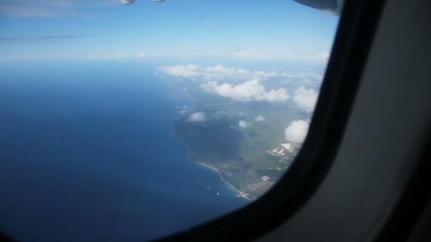 Vista dalla finestra di un aeroplano — Video Stock