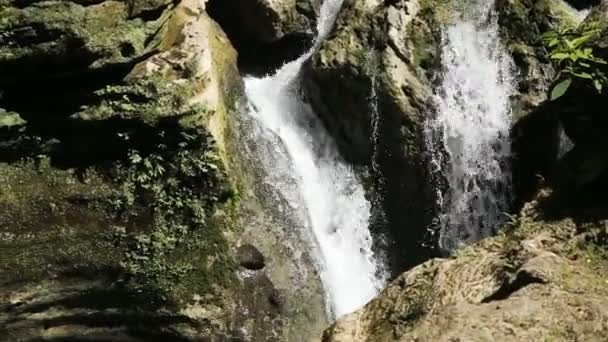 Bela cachoeira tropical. — Vídeo de Stock