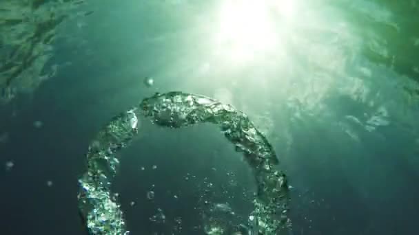 Anillo de aire, buceo — Vídeo de stock