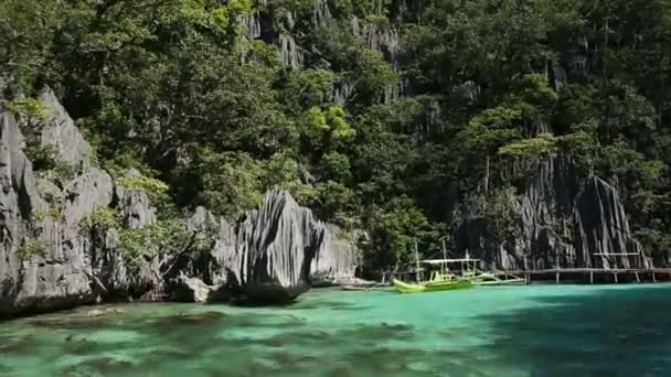 Meravigliosa laguna di Palawan, Filippine . — Video Stock