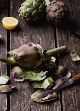 Enginar karanlık rustik tarzı