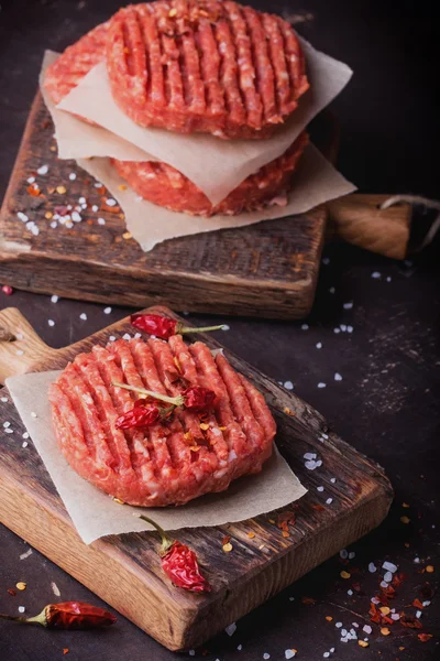 Huisgemaakte Hamburger koken — Stockfoto